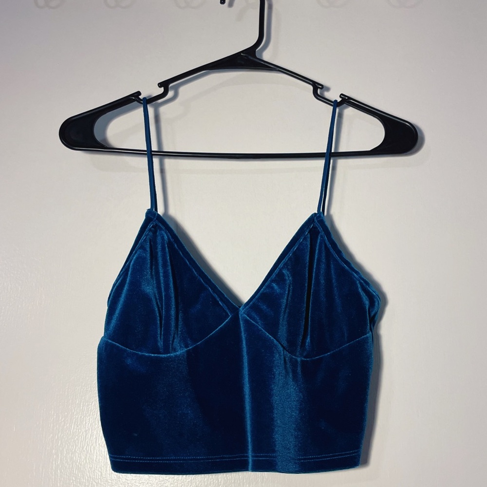 Velvety Blue Crop Top